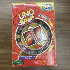 UNO Spin‎ To Go! Games Card Game Mattel 2009 Travel Game road Trip Game